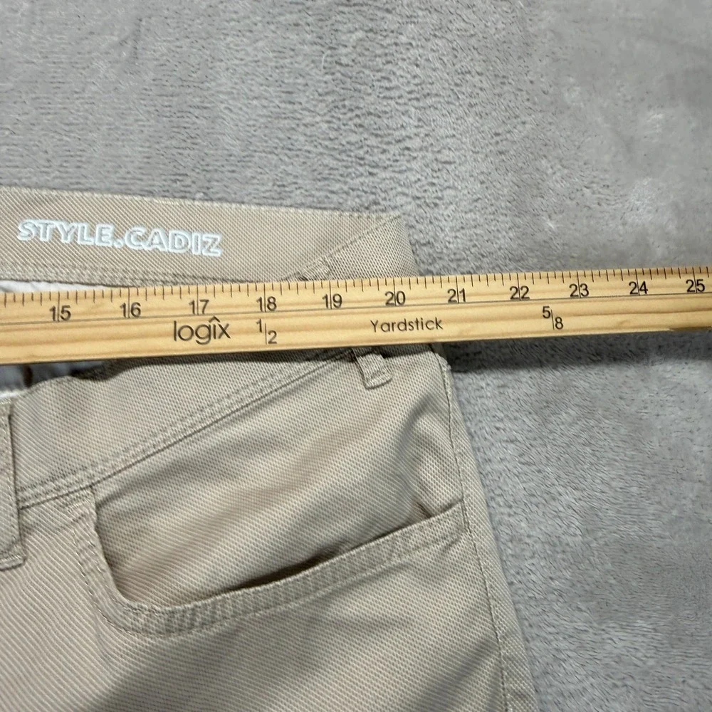 Brax Pants Men's 40x32 Cadiz Ultralight Beige Straight Leg Chino Stretch Trouser